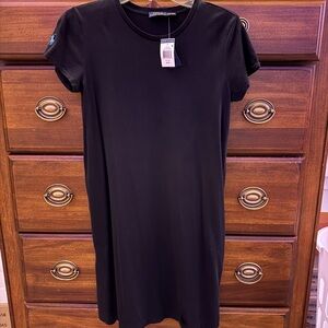 Ralph Lauren Black Mini Shirt Dress Crew Neck Short Sleeve
